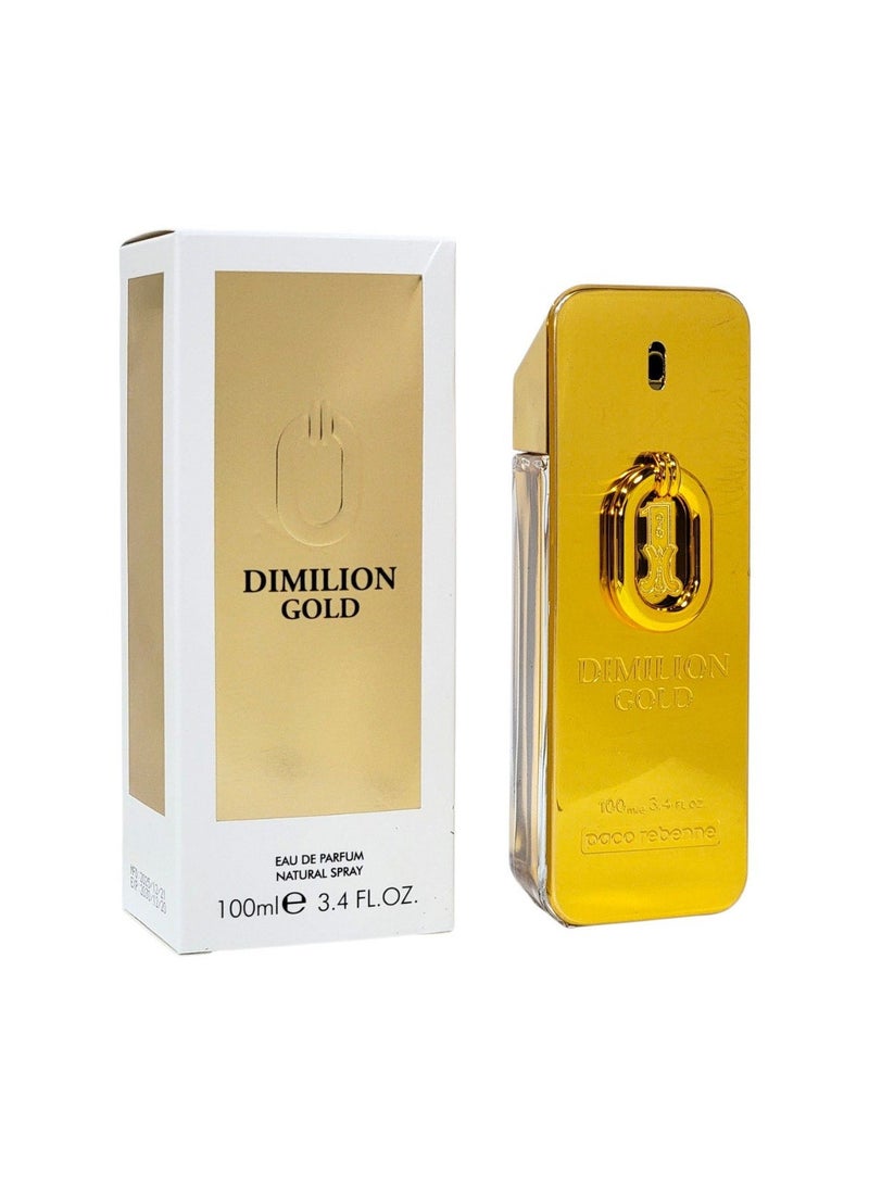 Mystical Dimilion Gold Eau de Parfum – 100ml | Luxurious EDP Fragrance Inspired by 1 Million - Image 1