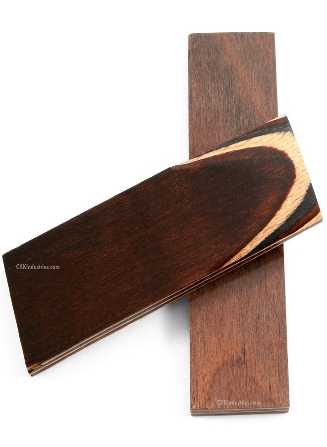 طقم مقابض EZSMITH Dymalux - (طبقات) - (جلد الغزال) - (بني داكن/بني فاتح) - (5.0 × 1.5 × 0.250) - مادة مقبض مخصصة - Image 1