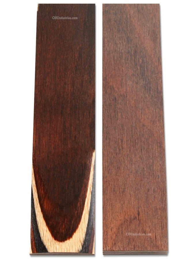 طقم مقابض EZSMITH Dymalux - (طبقات) - (جلد الغزال) - (بني داكن/بني فاتح) - (5.0 × 1.5 × 0.250) - مادة مقبض مخصصة - Image 2