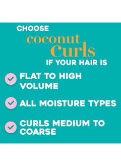 Ogx OGX Quenching + Coconut Curls Frizz-Defying Styling Milk, Nourishing Leave-In Hair Treatment with Coconut, Citrus Oil & Honey, Paraben-Free and Sulfated-Surfactants Free, 6 fl oz  - Image 3