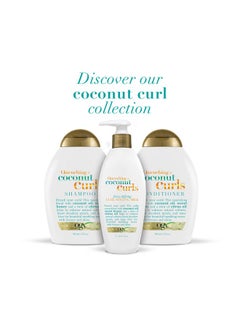 Ogx OGX Quenching + Coconut Curls Frizz-Defying Styling Milk, Nourishing Leave-In Hair Treatment with Coconut, Citrus Oil & Honey, Paraben-Free and Sulfated-Surfactants Free, 6 fl oz  - Image 5