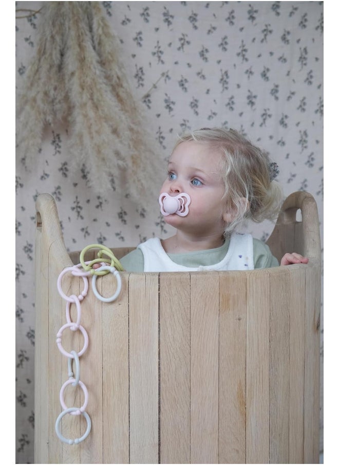 BIBS Set of 2 Pacifiers Couture Collection, Bpa - Free Baby Pacifier, Made In Denmark, Vanilla/Dark Oak Colour Premium Soothers, Size 6 - 18 Months  - Image 5