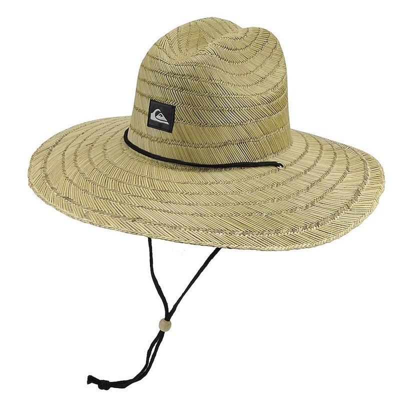 Quiksilver mens Pierside Straw Lifeguard Beach Straw Sun Hat, Natural/Black, Small-Medium US - Image 1