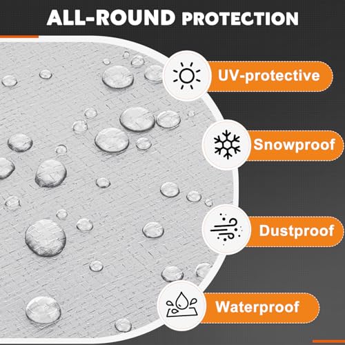 Keten Tarps Heavy Duty Waterproof 10X12 Feet, Extra Thick 16 Mil, Tear & Fade Resistant, UV Blocking, Outdoor Tarp with Reinforced Grommets for Roof, Camping, Patio, Pool, Boat(Silver/Black) - Image 4