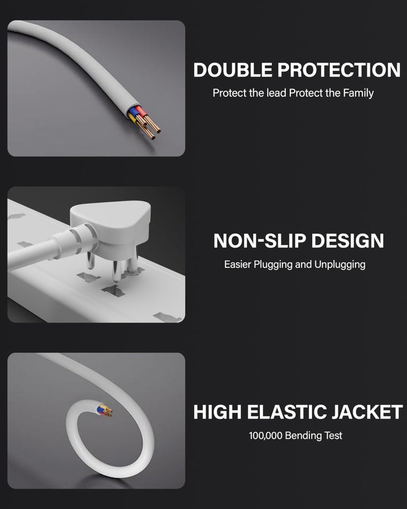 FEDUS White Laptop Adapter Power Cable 1 Year Warranty, 1.8 Meter Laptop Charging Power Cord Wire for Lap top, Lapto p Power Cable for All L aptop Charger - Image 4