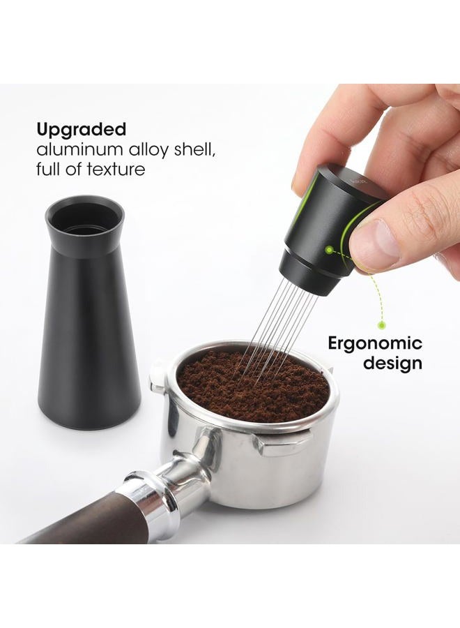 Aieve WDT Tool Espresso, Metal Distribution Tool with 10 x 0.4mm Stainless Steel Needles Espresso Stirrer, Coffee Distributor Aluminum Alloy Handle & Stand with 10 Extra Needle - Image 2