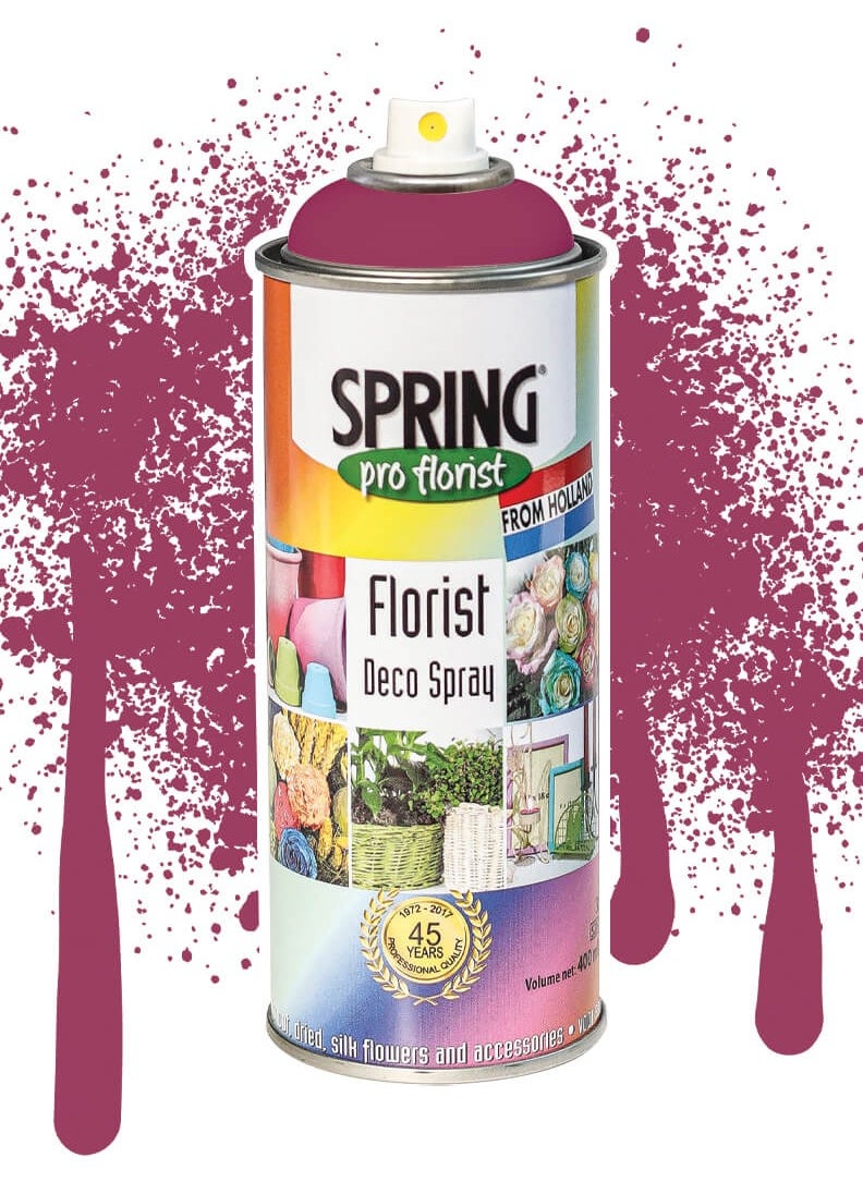 SPRING Spring Color Spray Erica, 400ml, High-Quality Floral Spray for Fresh or Artificial Flowers 