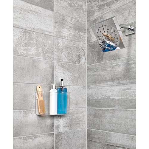 InterDesign iDesign AFFIXX Plastic Wall Mount Organizer for Kitchen, Bathroom, Office, Bedroom, Garage, Craft Room, 3.5" x 8" x 5.5", Clear - Image 5