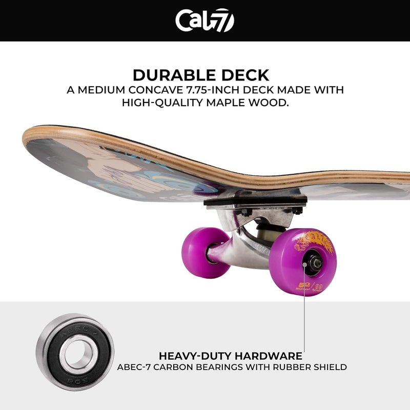 Cal 7 Complete Standard Skateboard 7.5-8-Inch Deck - Image 5