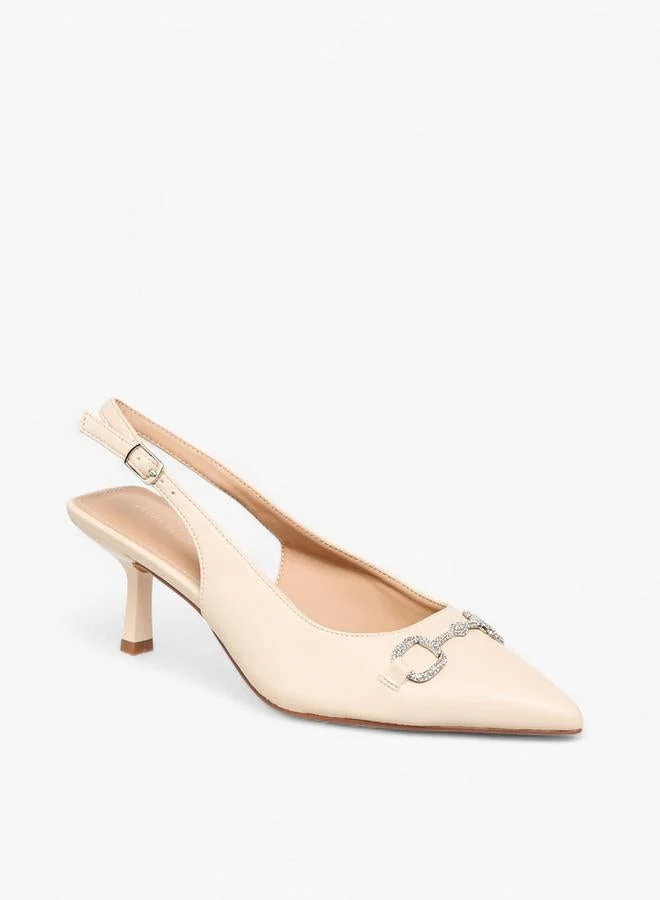 Flora Bella By Shoexpress Women Embellished Kitten Heel Shoes