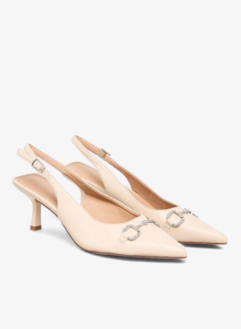 Flora Bella By Shoexpress Women Embellished Kitten Heel Shoes - Image 3