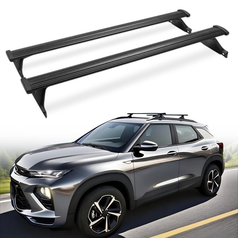 260lb Roof Rack Cross Bars Fit for Chevy Trailblazer 2021 2022 2023 2024 2025 L LT ACTIV RS with Side Rails Heavy Duty Aluminum Cargo Carriers Bikes Surfboards Kayaks
