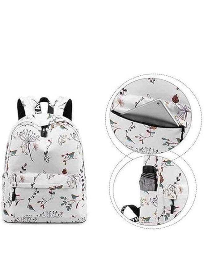 AMAGUR 20L Backpack School Bag For Travel With Bottle Compartment | Trendy Water Resistant High Storage Bag For Men & Women | Boys & Girls Laptop Printed Backpack For College Gift (White Tree) - Image 3