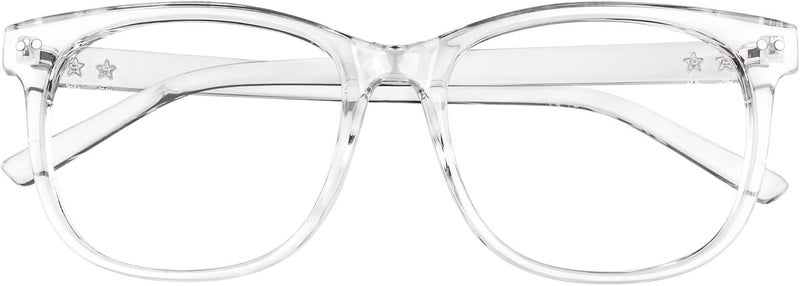 GQUEEN Fake Non Prescription Glasses Clear Lens for Women Men Oversized Frame UV400 Protection, 201581 - Image 1
