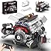 Suplanet V8 Engine Kits That Works Building SetsCar Engine Model Kit with Motor and LightsVisible Piston Movement Mechanical STEM Toy for Car Enthusiasts AdultsKids664PCS - Image 2