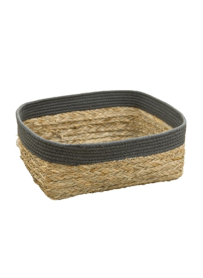 HONEYBEE Rectangular Shaped Open Top Storage Basket Brown and Grey 18 x 30 x 40 cm SB0504C  - Image 1