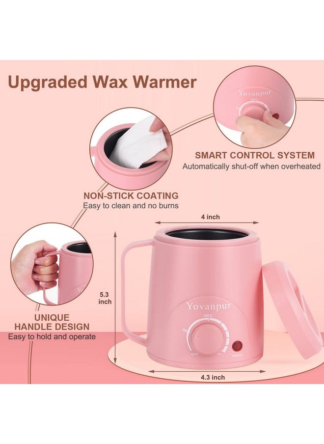 Yovanpur Waxing Kit For Women - Mini Wax Warmer, Hard Wax Kit With 14Oz Beads, Portable Hair Removal For Face, Armpit, Eyebrow, Brazilian Bikini Waxing At Home  - Image 2