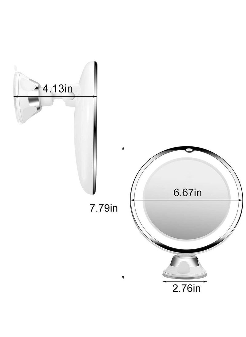 Y&D - Magnifying Mirror with Light, 10X Magnification 3 Light Modes Makeup Suction Cups Intelligent Switch, 360 Degree Swivel Joint, Portable for Detailed Makeup, Close Skincare - Image 1