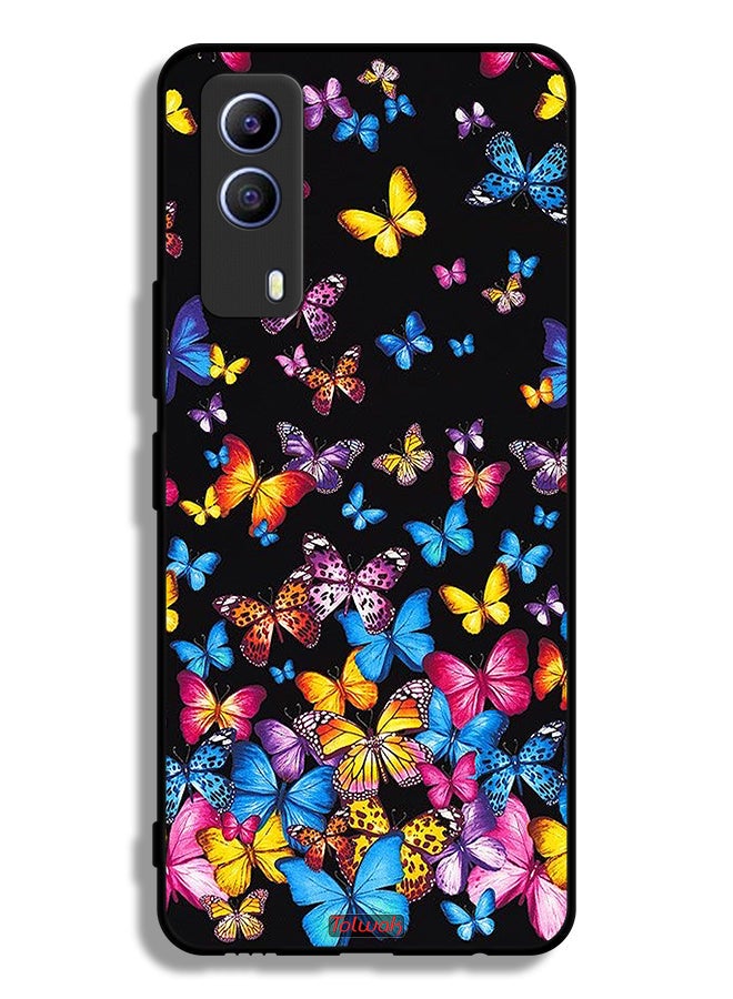 Tolwak Vivo T1x Protective Case Cover Colorful Butterflies - Image 2