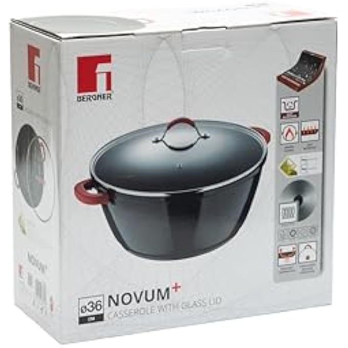 Berghoff Novum Cast Aluminum Casserole With Induction Bottom And Lid 36 Cm X 16 Cm Size - Image 3