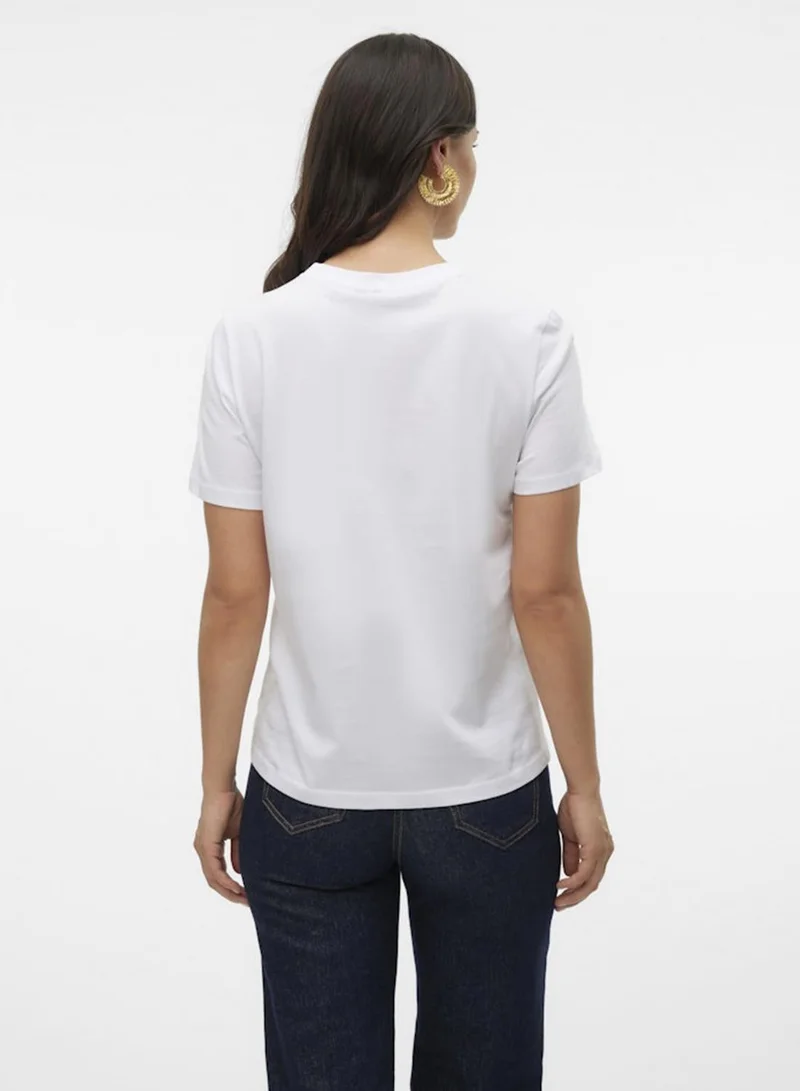 VERO MODA Vmpaulina Ss T-Shirt Jrs Noos