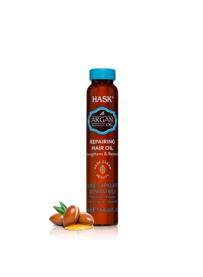 هاسك قارورة زيت هاسك لإصلاح الشعر بزيت الأرغان - ١٨ مل | يُرمّم الشعر الجاف والتالف | خالٍ من البارابين والكحول - Image 1