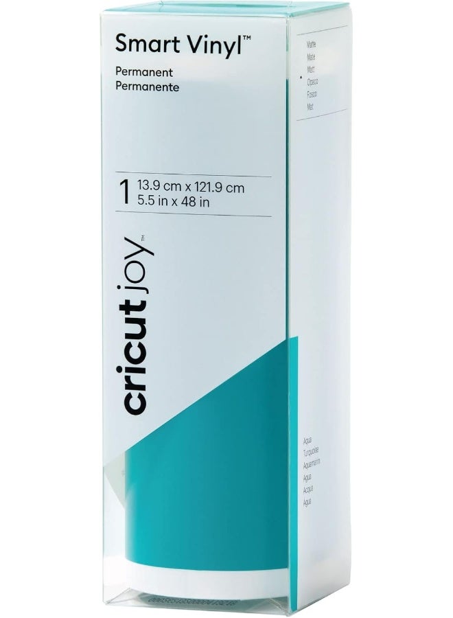 Cricut Joy Smart Vinyl Permanent  Aqua (Matte)  1.2M (4Ft)  Self Adhesive Roll  For Use With 2009844 Blue - Image 1