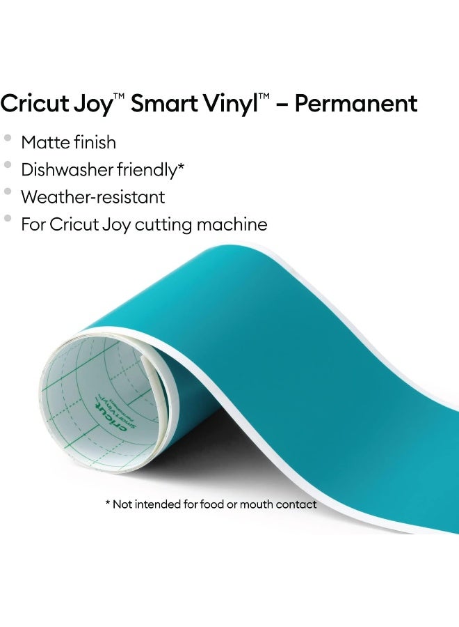 Cricut Joy Smart Vinyl Permanent  Aqua (Matte)  1.2M (4Ft)  Self Adhesive Roll  For Use With 2009844 Blue - Image 2