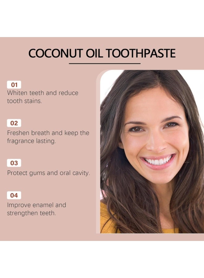 ORALHOE Coconut Oil Toothpaste Gentle Plant Essence Oral Care Clean Whitening Toothpaste 120g - Image 2