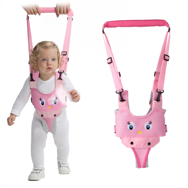 IULONEE Baby Walking Harness Breathable Handheld Kids Toddler Helper Assistant Adjustable Infant Walker Help Baby Walk Stand Up Child Learning Belt for 824 Month Old Babies Activity Pink