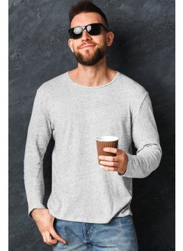 Rock&Roll Plain Black, Anthracite, Gray Long Sleeve Men's T-Shirt 3-Piece Eco Pack  - Image 3