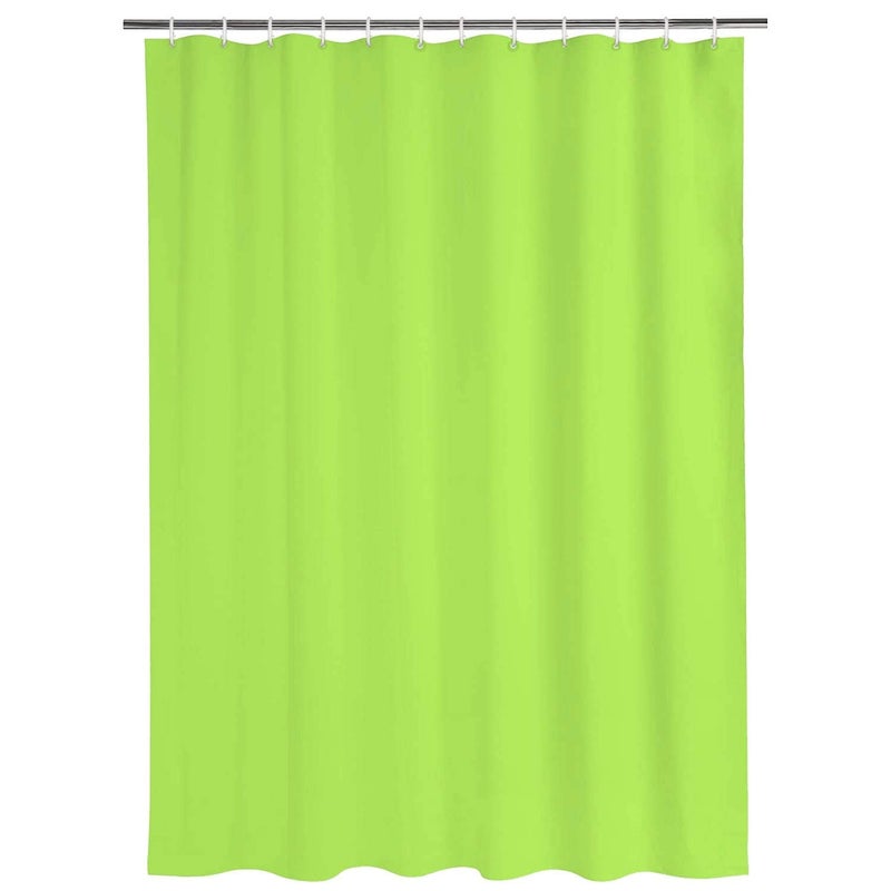 DRAPERI 13 Pieces Solid 100% PEVA Shower Curtain,Bathroom Curtain, 200 x 180 cm, Green - Image 1