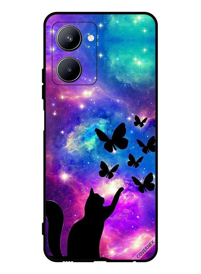Covernex Protective Case Cover For Realme C33 Cat & Butterflies - Image 1