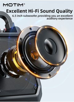Motim Multimedia Portable Speaker Karaoke Machine With 2 Microphones, TF/AUX/U Stick/Bluetooth/Wireless Mic Function, Type C Charging  - Image 3