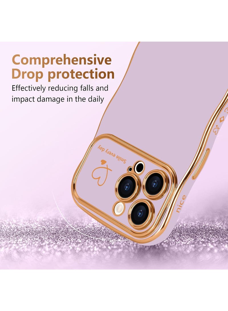 Y&D Suitable For Iphone 13 Pro Max Electroplated Love Large Window Wave Drop Resistant Phone Case - Image 4
