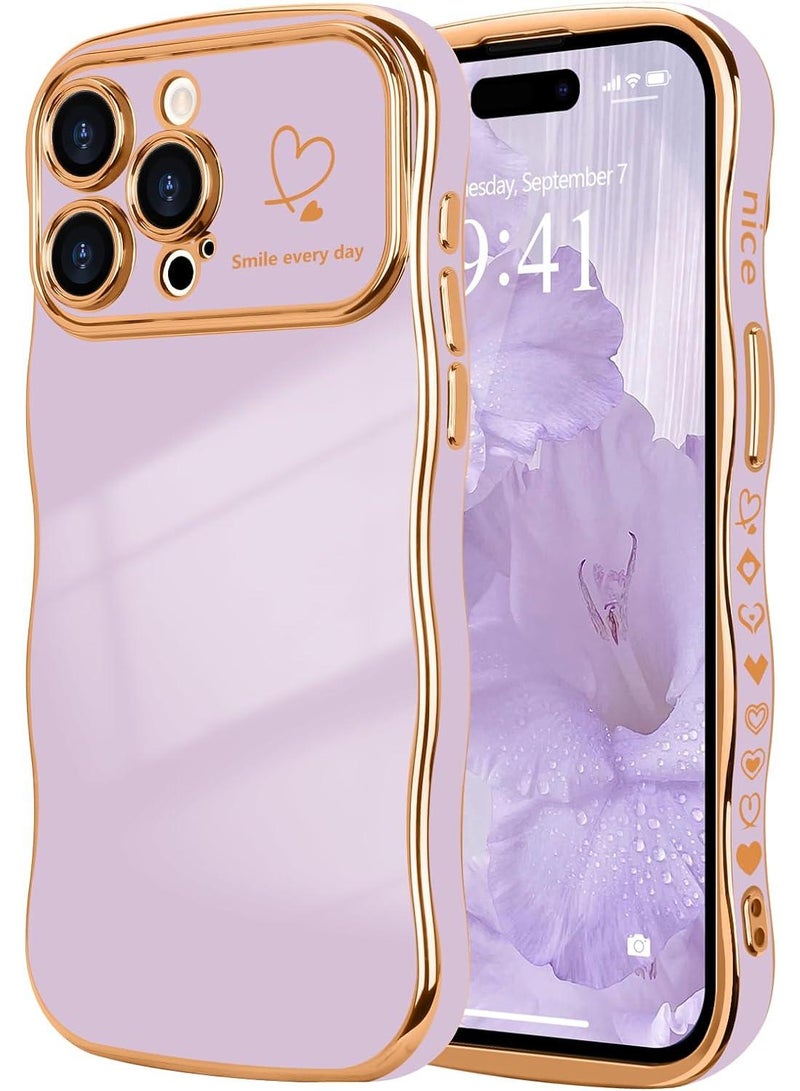 Y&D Suitable For Iphone 13 Pro Max Electroplated Love Large Window Wave Drop Resistant Phone Case - Image 3