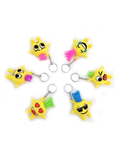 Salla 6-piece Squishy Emoji Face Keyrings  - Image 1