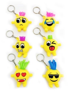 Salla 6-piece Squishy Emoji Face Keyrings  - Image 3