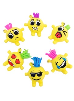 Salla 6-piece Squishy Emoji Face Keyrings  - Image 2