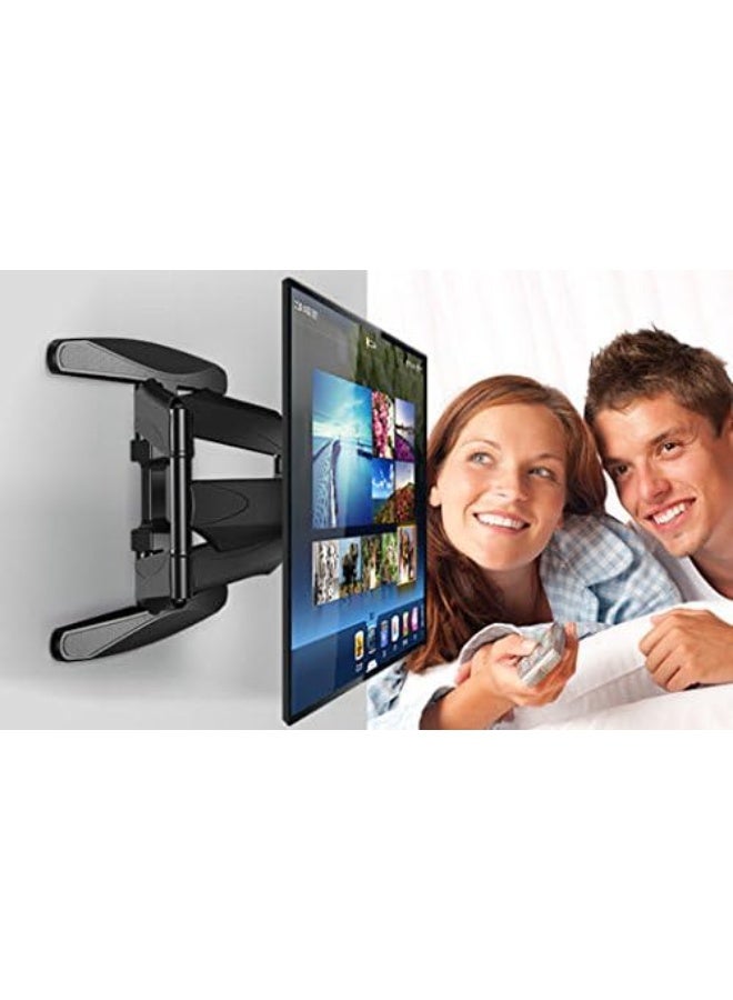 Wall-mounted, movable TV monitor stand, suitable for 55-85 inch screens - Black, - Image 5