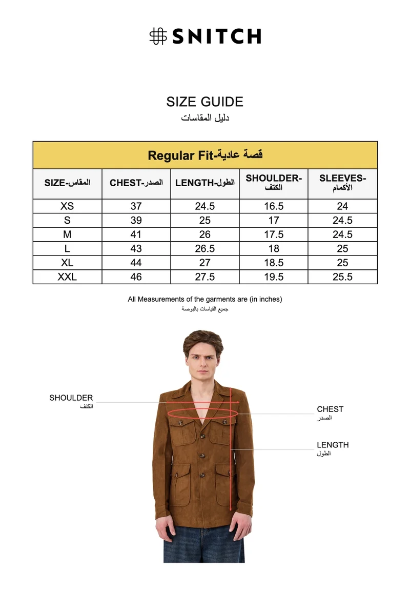 SNITCH  4 Pocket Lapel Collar Coat for Men | Best Price UAE