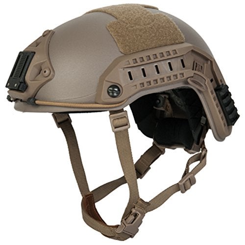 Lancer Tactical Medium - Large Industrial Durable ABS Plastic Constructed Maritime Helmet w/Adjustable 20mm Side Rail Adapter Padding Stickers NVG Shroud Bungee Retention Goggle Clip - Image 4