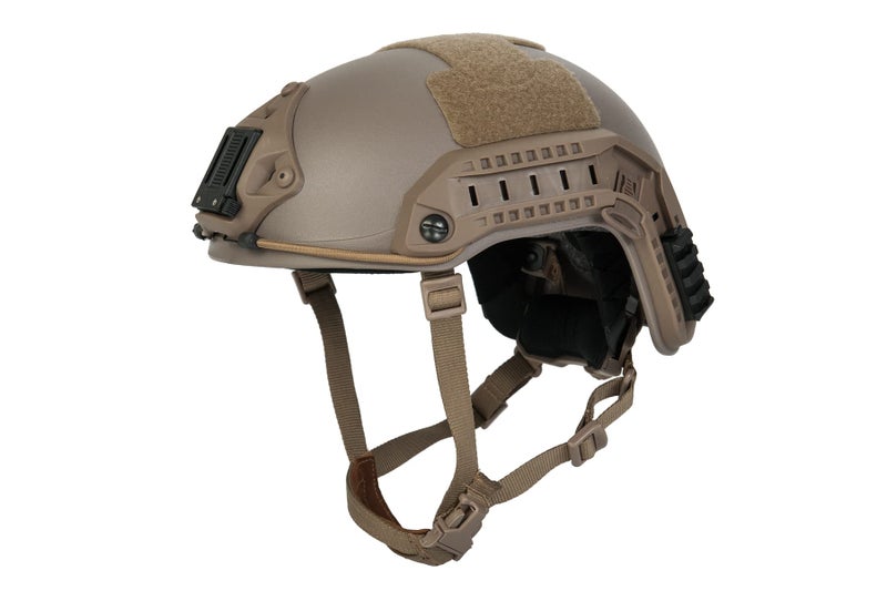 Lancer Tactical Medium - Large Industrial Durable ABS Plastic Constructed Maritime Helmet w/Adjustable 20mm Side Rail Adapter Padding Stickers NVG Shroud Bungee Retention Goggle Clip - Image 1