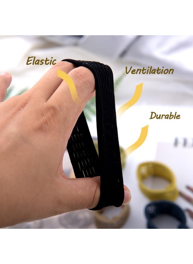 أربطة شعر مطاطية مفتوحة التصميم 12 قطعة، أربطة شعر شبكية مجوفة متعددة الوظائف للذيل الحصان والرسغ للنساء والفتيات - Image 4