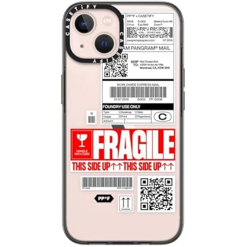 Casetify Compact Case for iPhone 13 【Lightweight / 4 ft. 2X Military Grade Drop Protection/Slim】 - PP-0008 - Clear Black - Image 1