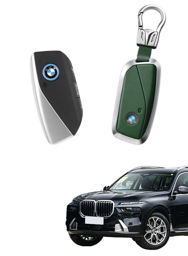Generic Car key sleeve, suitable for BMW car key sleeve, perfectly wraps car keys, higher-end, fall-resistant, material: the first layer of cowhide. goodcar  - Image 1