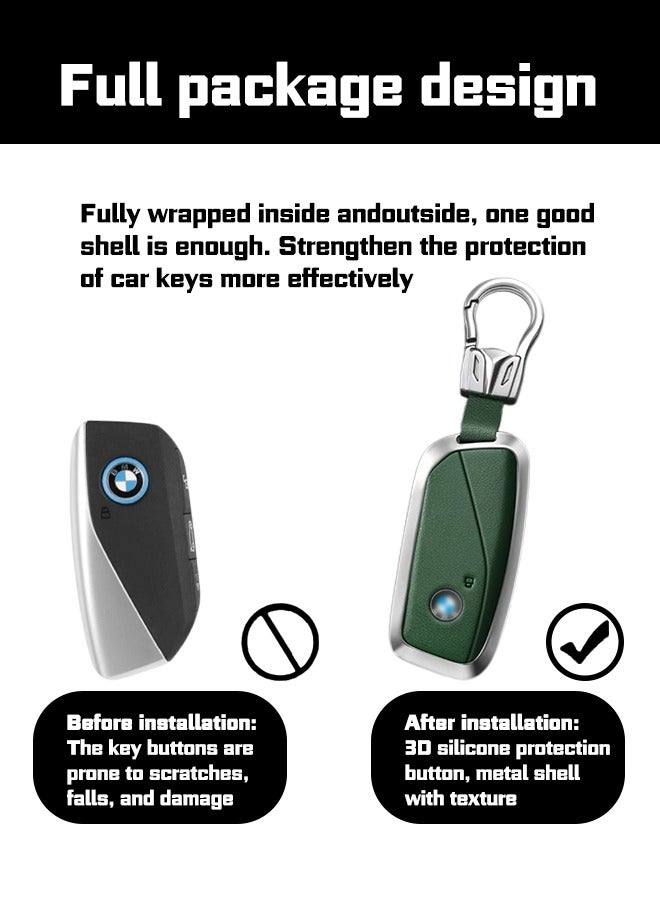 Generic Car key sleeve, suitable for BMW car key sleeve, perfectly wraps car keys, higher-end, fall-resistant, material: the first layer of cowhide. goodcar  - Image 5