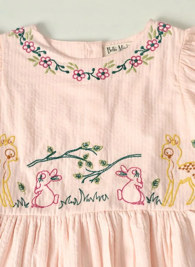 BELLA MODA Embroidered Cotton Dress