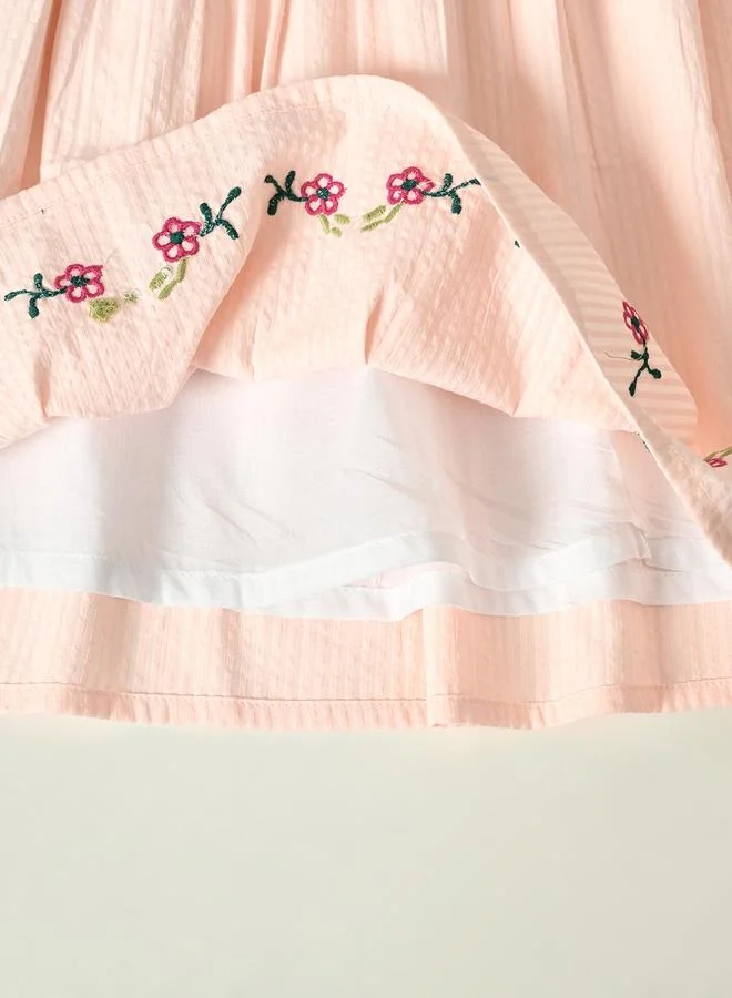 BELLA MODA Embroidered Cotton Dress