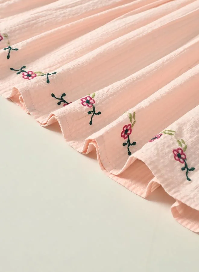 BELLA MODA Embroidered Cotton Dress